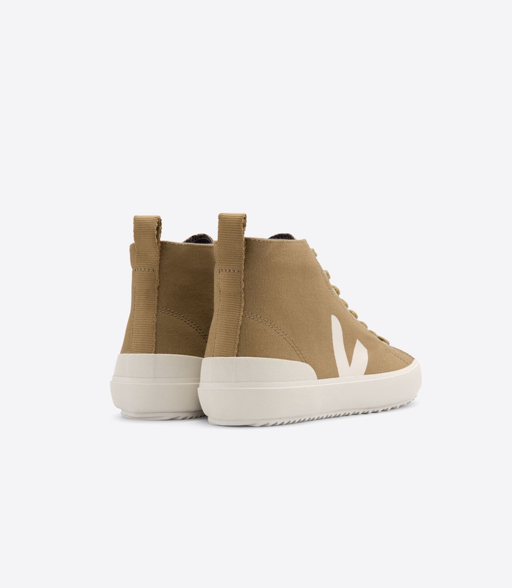 Veja Sneakers Mens - Nova High Top Canvas - Brown/White - 9351PVYBI